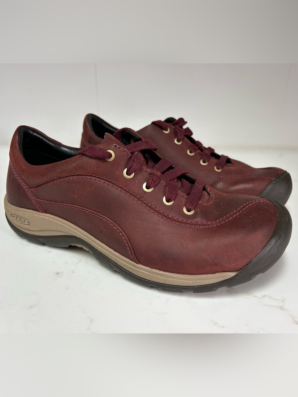 Keen Presidio Sneakers Hiking Red Leather 9.5